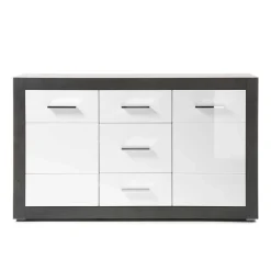 Wohnen Sideboards<97cm hohes Hochglanz Sideboard in Weiß - Istensa