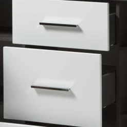 Wohnen Sideboards<97cm hohes Hochglanz Sideboard in Weiß - Istensa