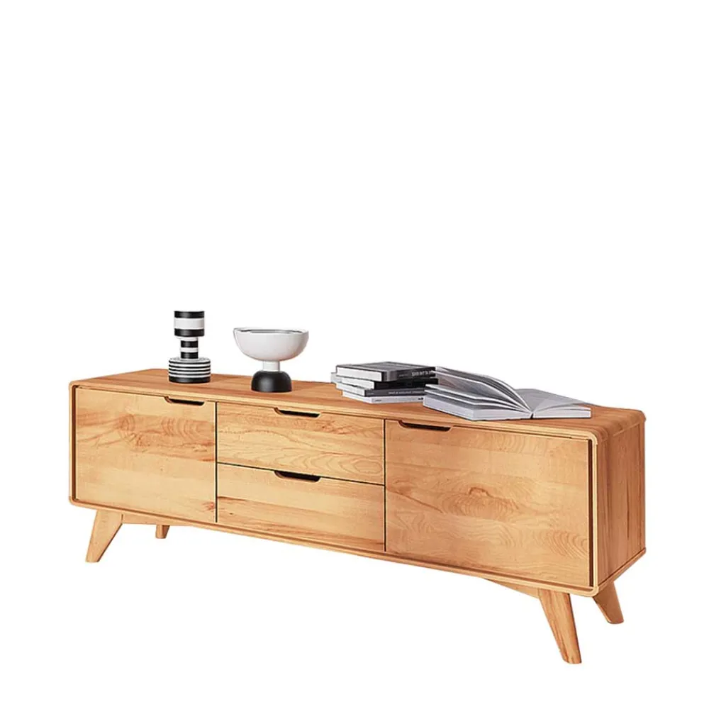 Wohnen Tv & Hifi-Möbel|Lowboards<40cm hohes Lowboard in Kernbuche - Junola