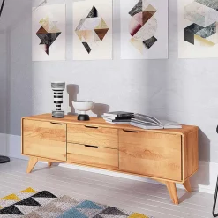 Wohnen Tv & Hifi-Möbel|Lowboards<40cm hohes Lowboard in Kernbuche - Junola