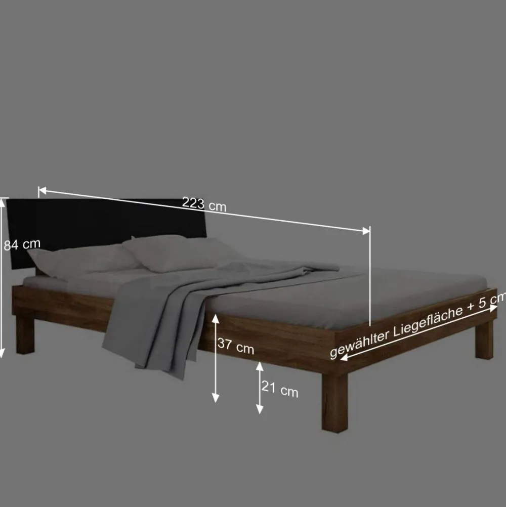 Wohnen Betten<210cm Holzbett & Nachttische - Olbysca (dreiteilig)