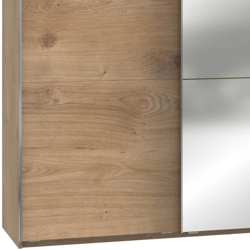 Wohnen Kleiderschränke|Schränke<300cm Kleiderschrank in Plankeneiche mit Spiegeln - Dagidoyo