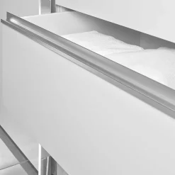 Wohnen Kleiderschränke<250cm Kleiderschrank in Weiß Glas & Spiegel - Kitts