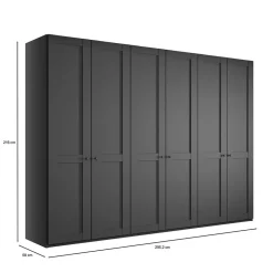 Wohnen Kleiderschränke<300cm Kleiderschrank mit sechs Türen - Mataram