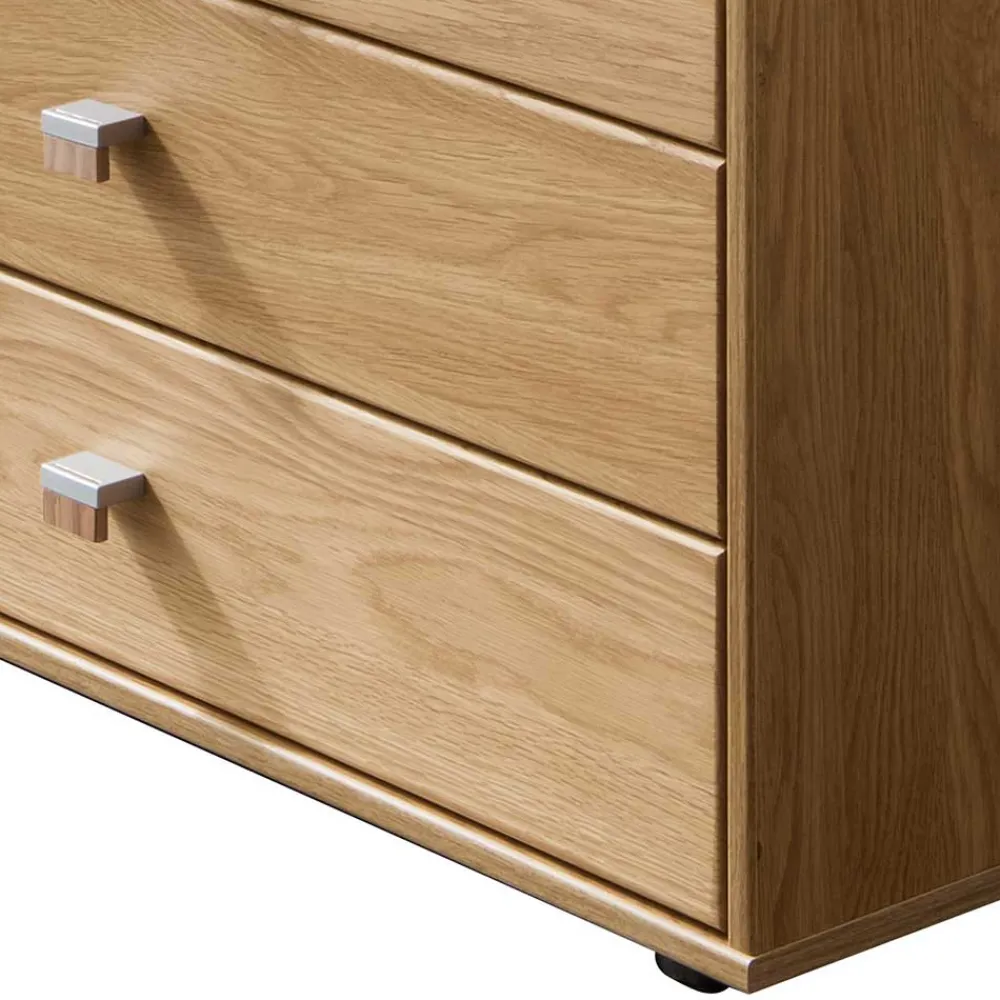 Wohnen Sideboards<120cm Kombi Kommode aus Eiche Massivholz - Emdsiva
