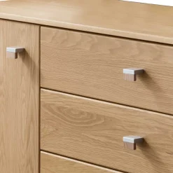 Wohnen Sideboards<120cm Kombi Kommode aus Eiche Massivholz - Emdsiva