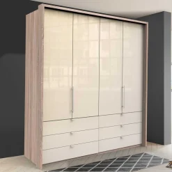 Wohnen Kleiderschränke|Schränke<200cm Kombi-Schlafzimmerschrank 2-türig - Rativian