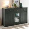 Wohnen Sideboards<130cm Landhaus Sideboard in Dunkelgrün - Niestov