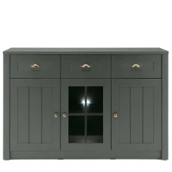 Wohnen Sideboards<130cm Landhaus Sideboard in Dunkelgrün - Niestov