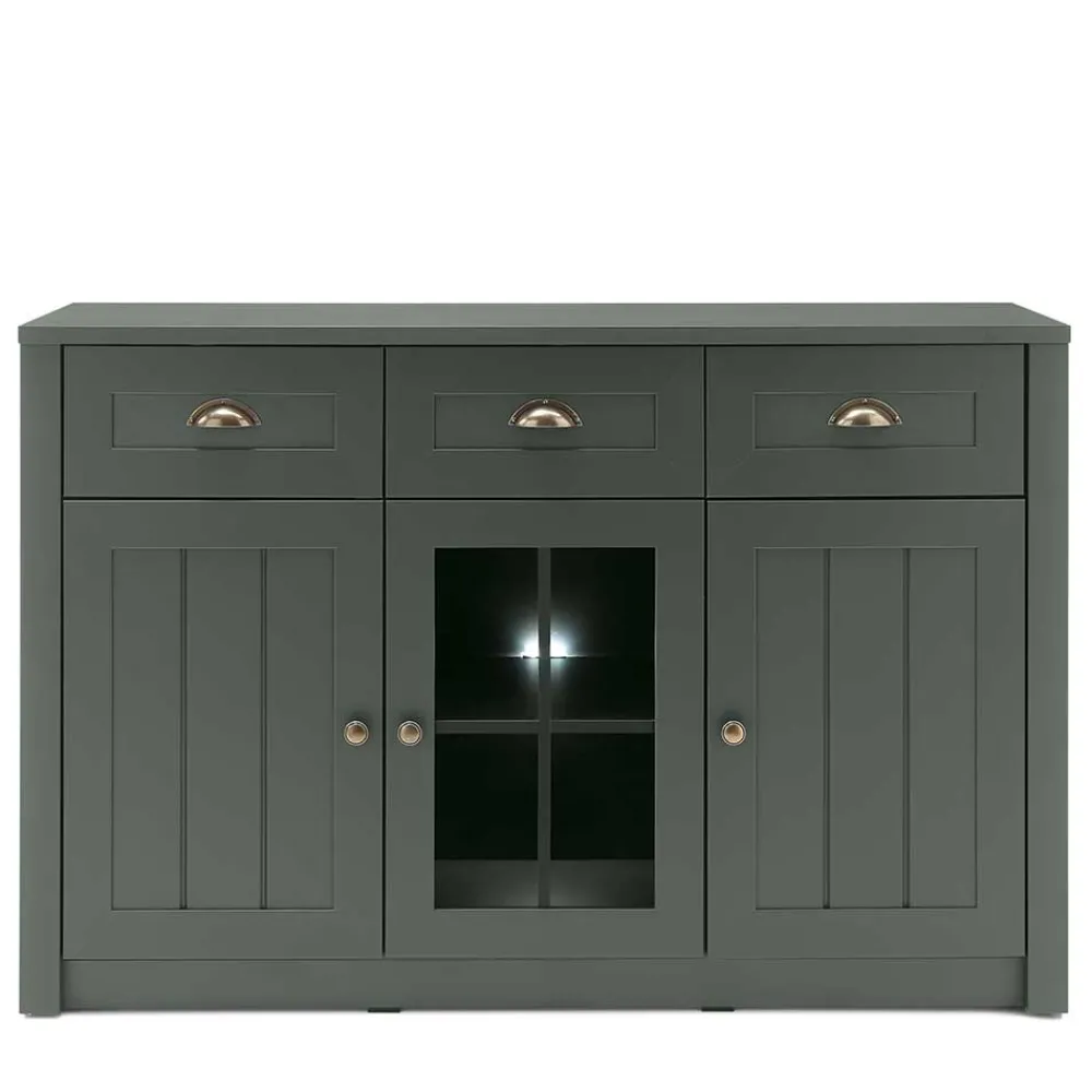 Wohnen Sideboards<130cm Landhaus Sideboard in Dunkelgrün - Niestov