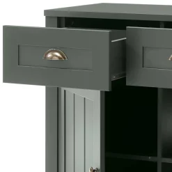 Wohnen Sideboards<130cm Landhaus Sideboard in Dunkelgrün - Niestov