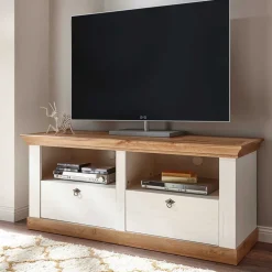 Wohnen Wohnwände<356cm Landhaus Wohnwand Set - Diatara (dreiteilig)