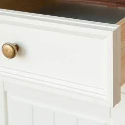 Wohnen Sideboards<130cm Landhauskommode mit Glaseinsatz - Manipur