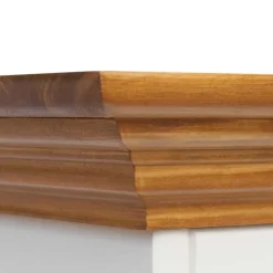 Wohnen Sideboards<130cm Landhaus-Kommode mit Glaseinsatz - Bordona