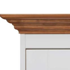 Wohnen Sideboards<130cm Landhaus-Kommode mit Glaseinsatz - Bordona