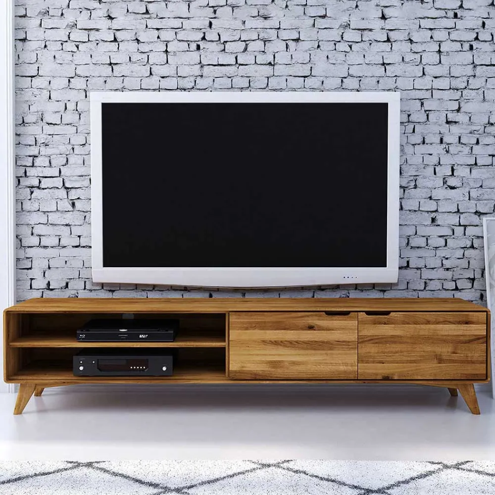 Wohnen Tv & Hifi-Möbel|Lowboards<220cm lange TV Kommode aus Wildeiche - Eavy