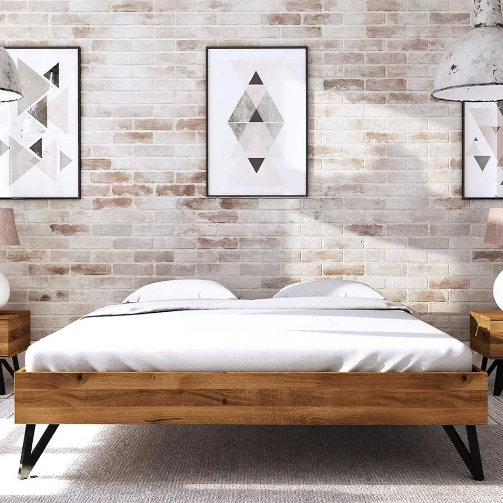 Wohnen Betten<220cm langes Bett ohne Kopfteil - Mandirov