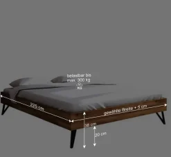 Wohnen Betten<220cm langes Bett ohne Kopfteil - Mandirov