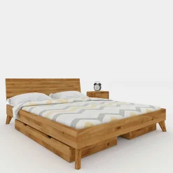Wohnen Betten<190cm langes Doppelbett mit Schubkästen - Eavy