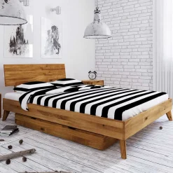 Wohnen Betten<190cm langes Doppelbett mit Schubkästen - Eavy