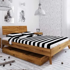 Wohnen Betten<190cm langes Doppelbett mit Schubkästen - Eavy