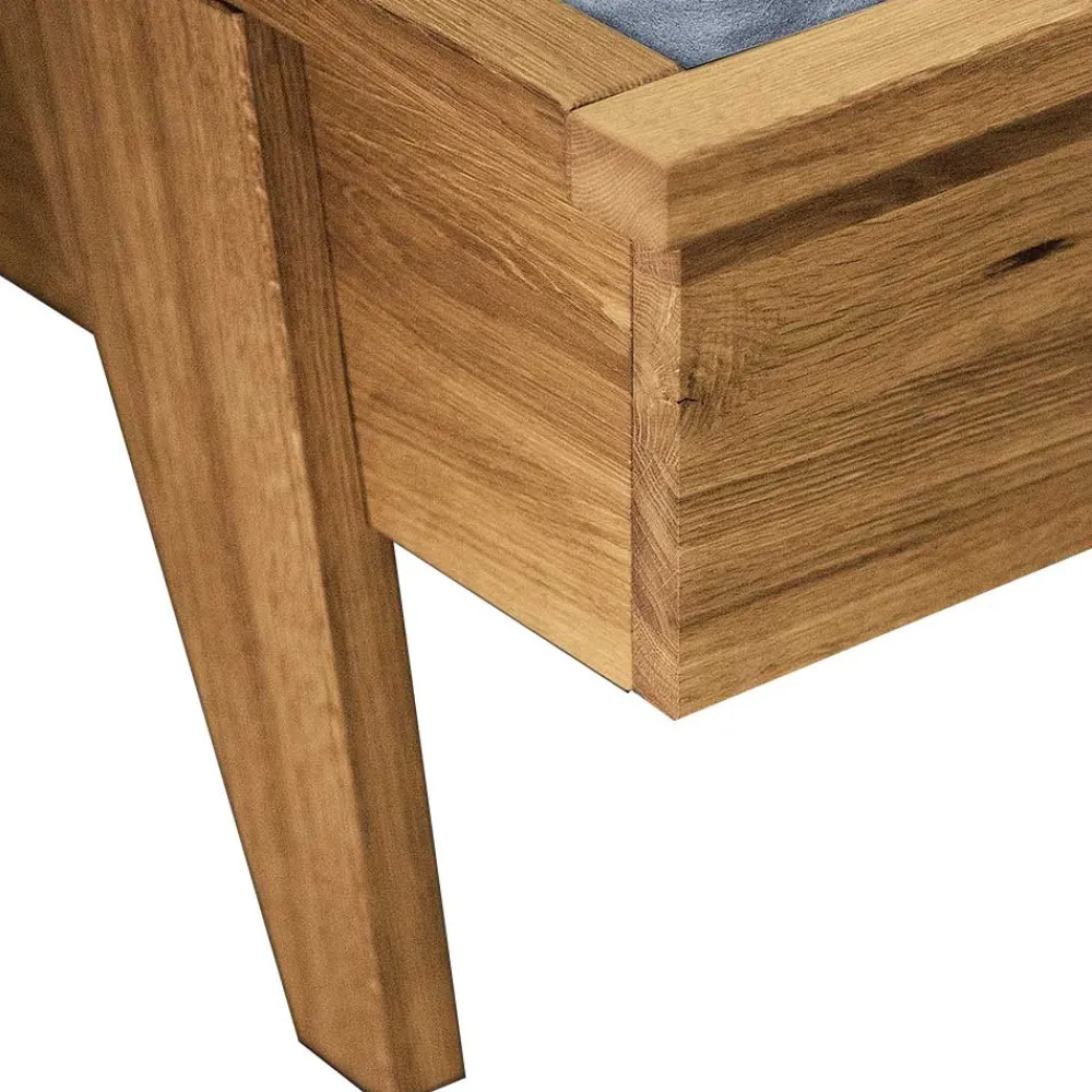 Wohnen Betten<220cm langes Wildeiche Bett im Retrostil - Hardus