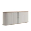 Wohnen Sideboards<196cm Rollladen Sideboard in Weiß Eiche - Bassy