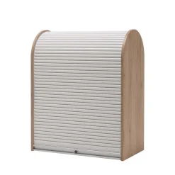 Wohnen Sideboards<196cm Rollladen Sideboard in Weiß Eiche - Bassy