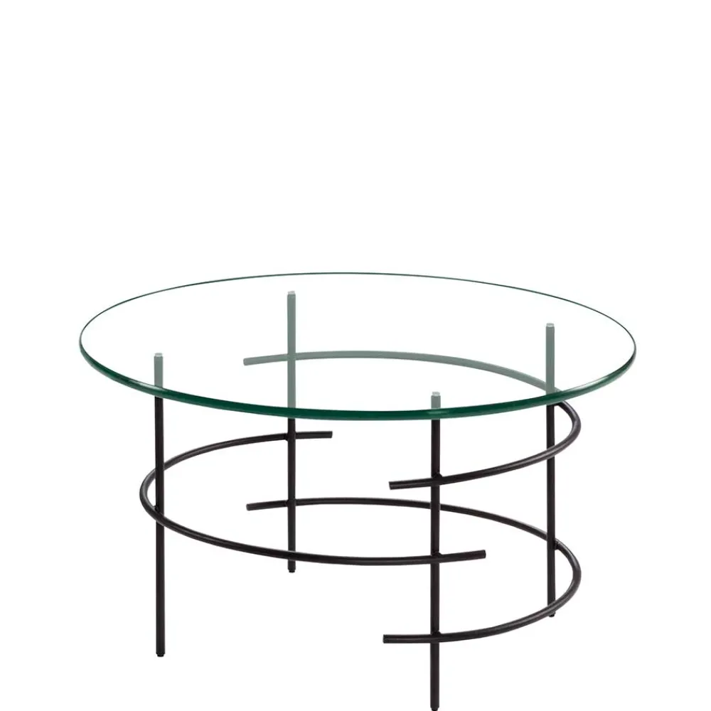 Wohnen Tische<60cm runder Couchtisch mit Glasplatte - Prakto