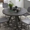 Wohnen Tische<120cm runder Holz Esstisch in Grey Wash - Nicoletta