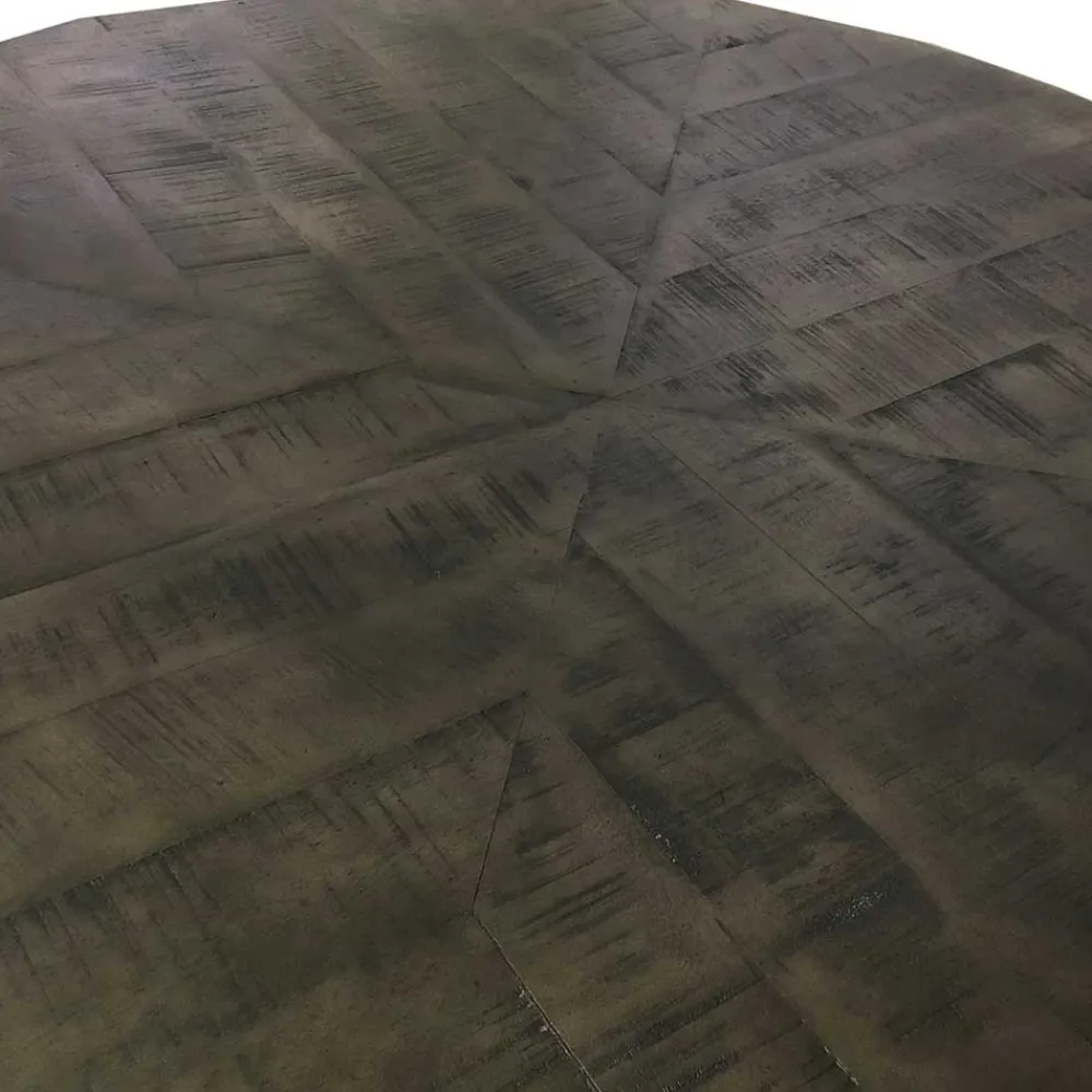 Wohnen Tische<120cm runder Holz Esstisch in Grey Wash - Nicoletta