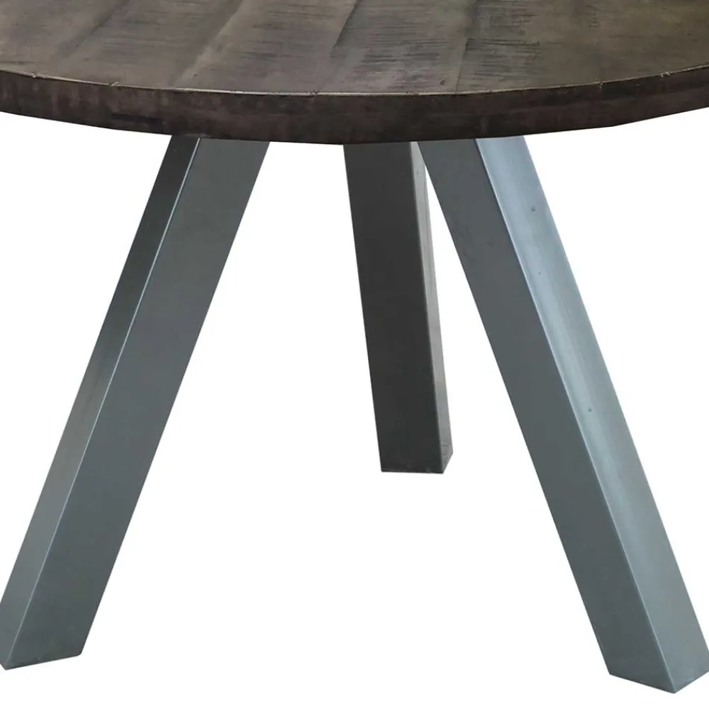 Wohnen Tische<120cm runder Holz Esstisch in Grey Wash - Nicoletta