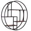 Wohnen Regale<75cm rundes Hängeregal aus Metall & Holz - Mendoza