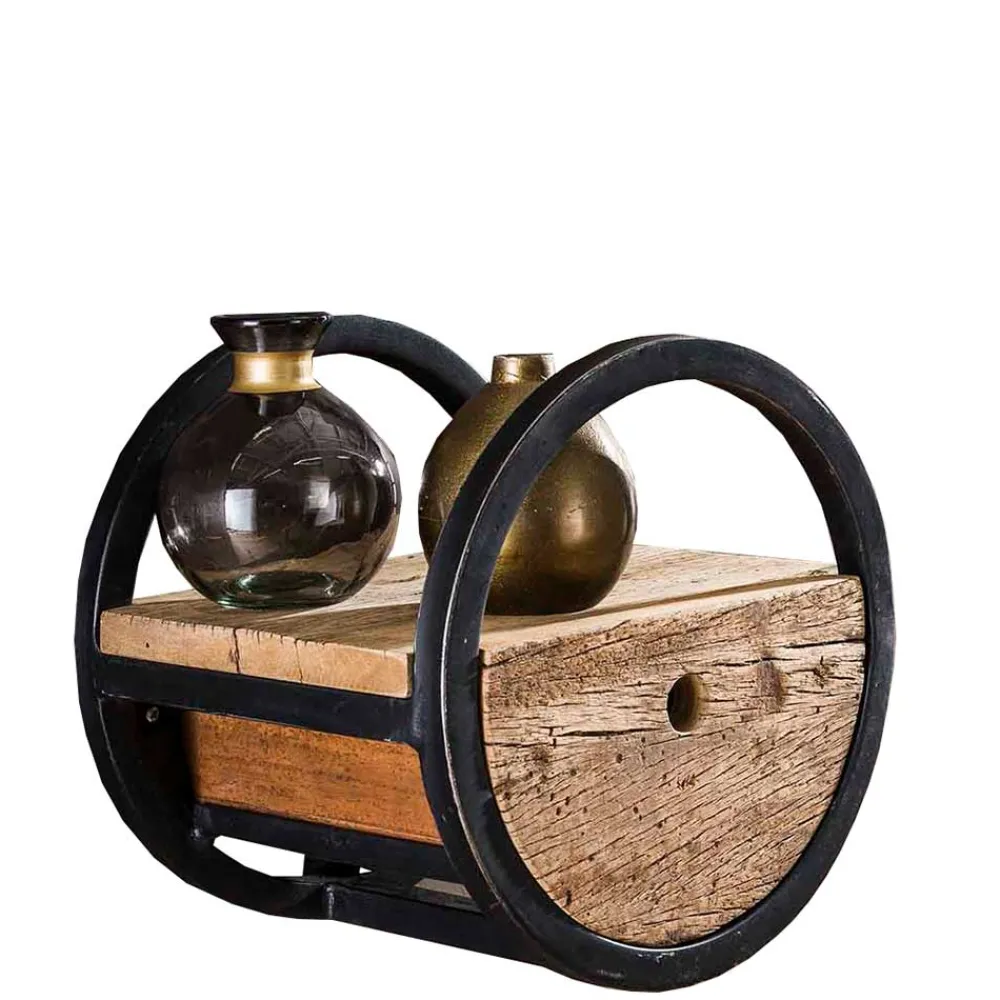 Wohnen Regale<30cm Rundes Wandregal mit Schublade - Ultina