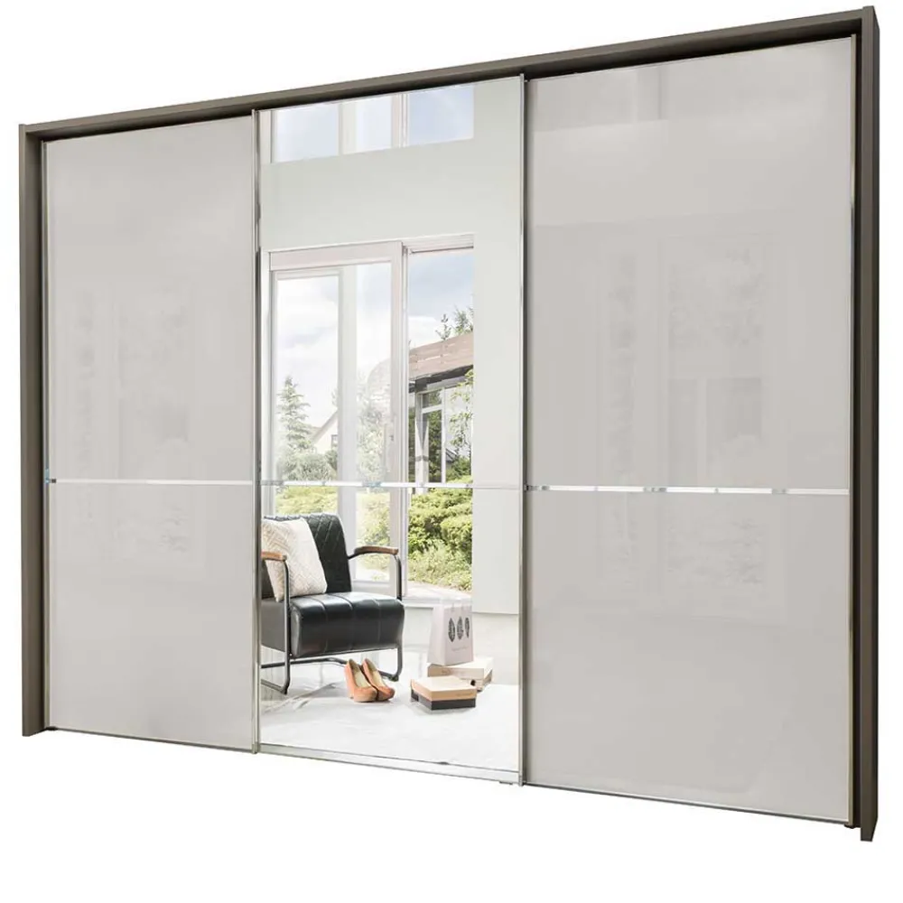 Wohnen Kleiderschränke|Schränke<250cm Schlafzimmer Schrank 3-türig - Bassi