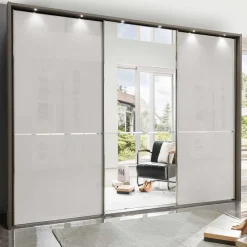 Wohnen Kleiderschränke|Schränke<250cm Schlafzimmer Schrank 3-türig - Bassi