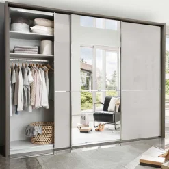 Wohnen Kleiderschränke|Schränke<250cm Schlafzimmer Schrank 3-türig - Bassi