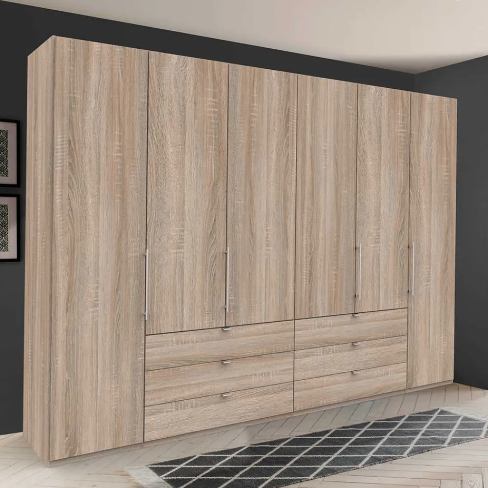 Wohnen Kleiderschränke|Schränke<300cm Schlafzimmerkleiderschrank mit Holzdekor - Zayun