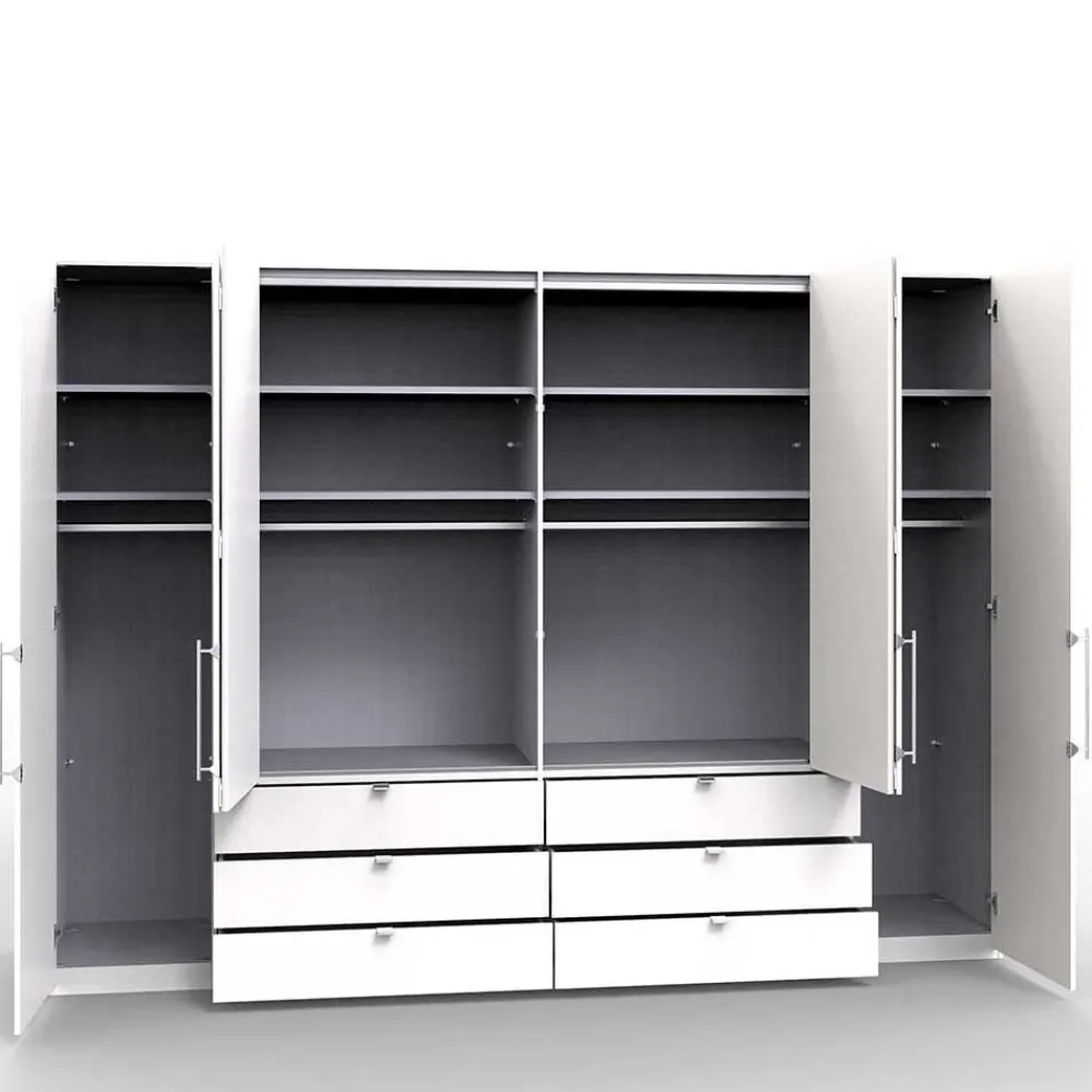 Wohnen Kleiderschränke|Schränke<300cm Schlafzimmerkleiderschrank mit Holzdekor - Zayun