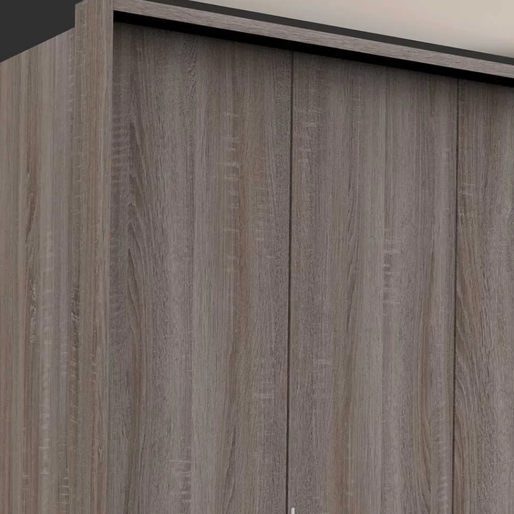 Wohnen Kleiderschränke|Schränke<200cm Schlafzimmerschrank mit Folierung Holzoptik - Crenba
