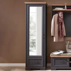 Wohnen Schränke<65cm schmaler Dielenschrank mit Spiegel Tür - Thumbs