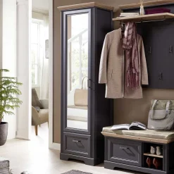 Wohnen Schränke<65cm schmaler Dielenschrank mit Spiegel Tür - Thumbs