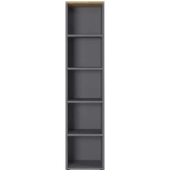 Wohnen Regale<45cm Schmales Büroregal mit fünf Fächern - Ovgunia