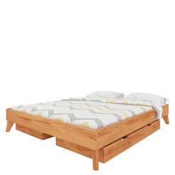 Wohnen Betten<190cm Unterlänge Doppelbett ohne Kopfteil - Junola II