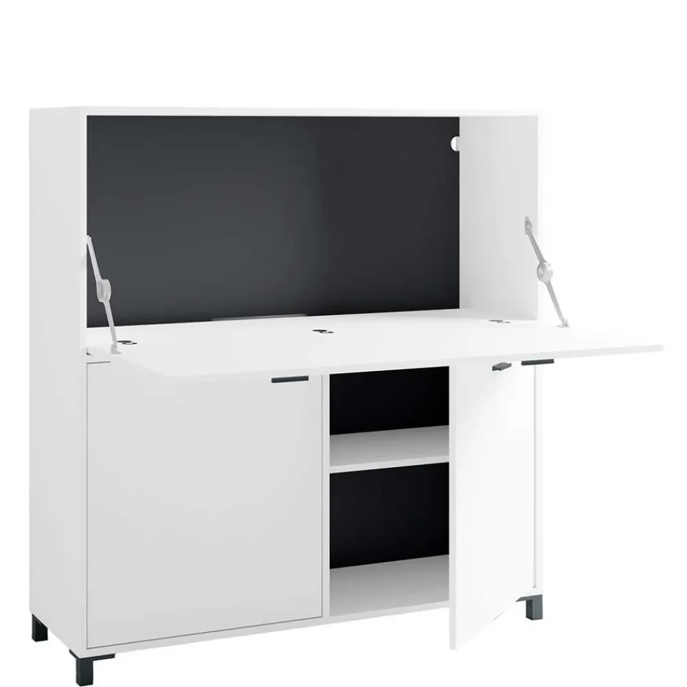 Wohnen Highboards<Computer Schrank in Weiß - Darpanos