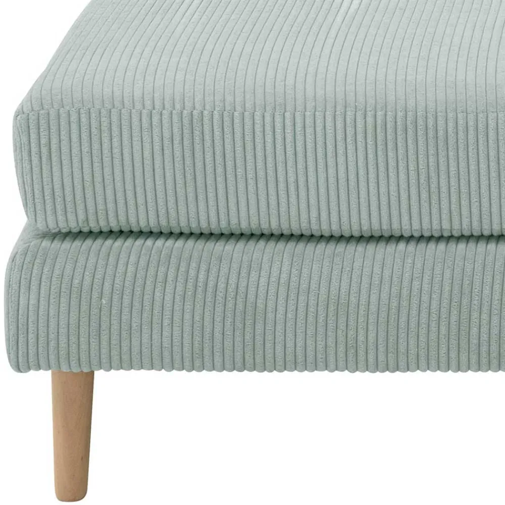 Wohnen Hocker<Cord Couchhocker in Silbergrau - Sectian
