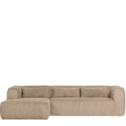 Wohnen Sofas<Cord Ecksofa in Beige ohne Bodenfreiheit - Hermanos