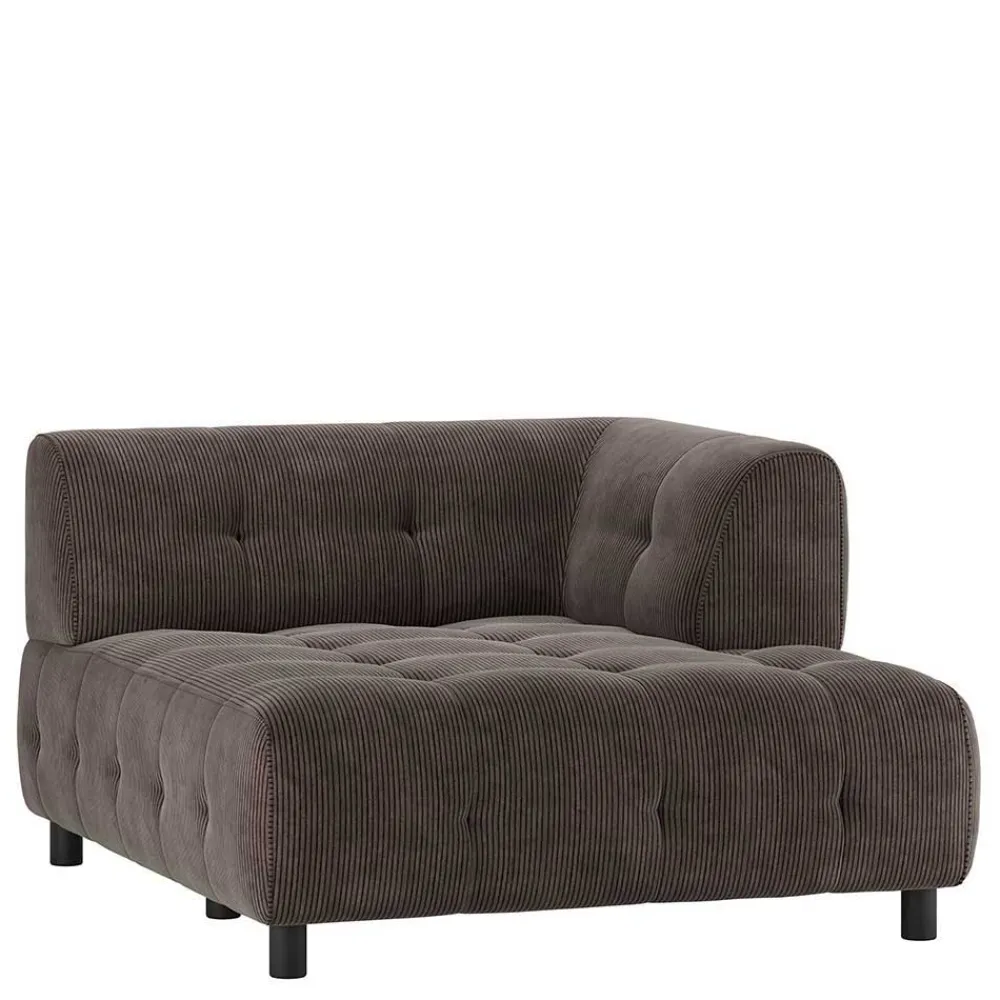Wohnen Sofas<Cord Modulsofa Eckteil in Graubraun - Vita