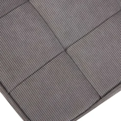 Wohnen Sessel<Cordsessel und Fußhocker in Grau - Zoryano (zweiteilig)