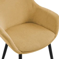 Wohnen Stühle<Cordstühle in Gold Gelb - Xaidon (2er Set)